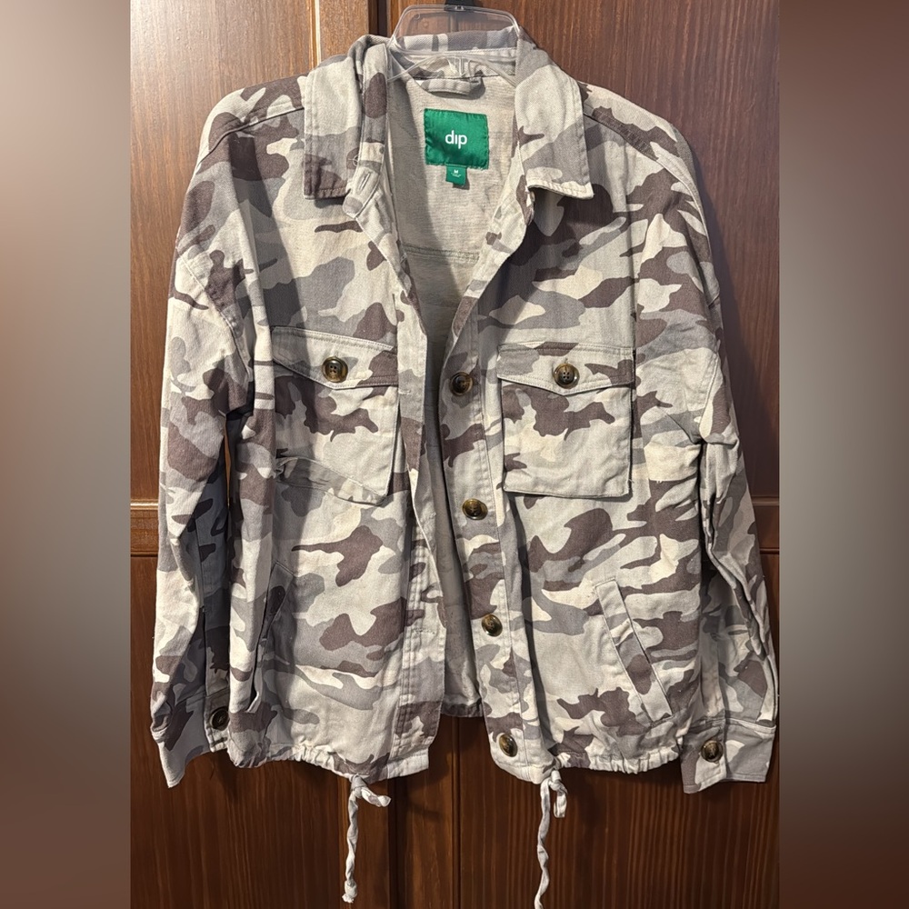 Camouflage Button-Up Jacket